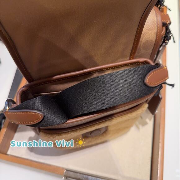 NWT COACH Lucas Crossbody Bag In Signature Canvas Gunmetal CDC33 - Picture 6 of 7